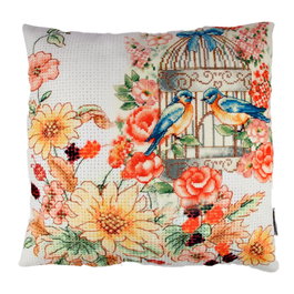 Aberto Design Cojín Multicolor 43 x 43 cm con Relleno de Silicona